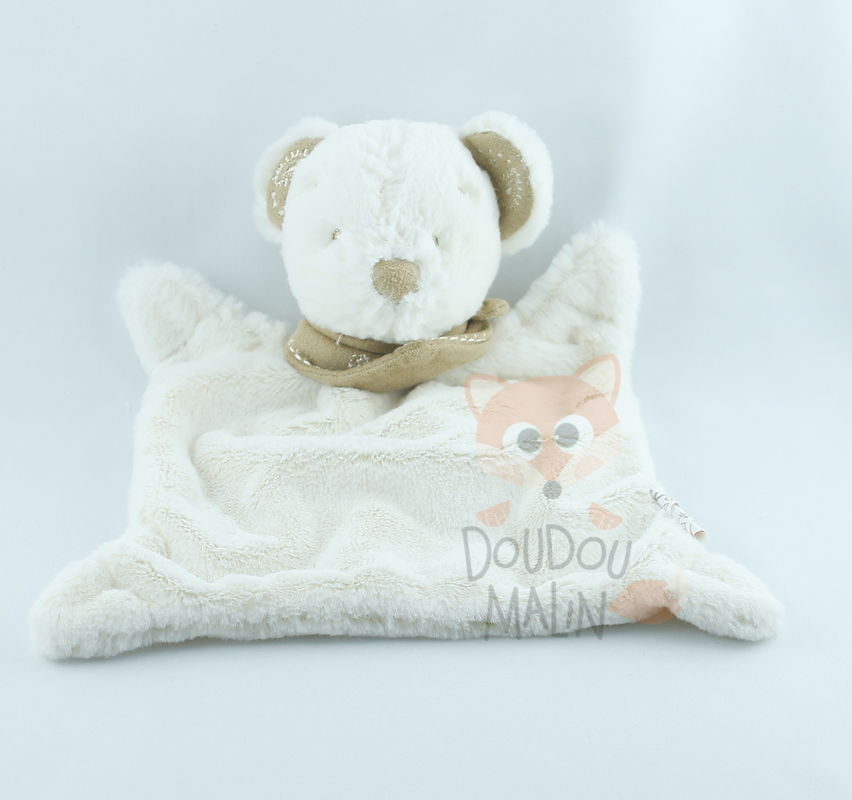  mon ami teddy plat ours blanc marron 